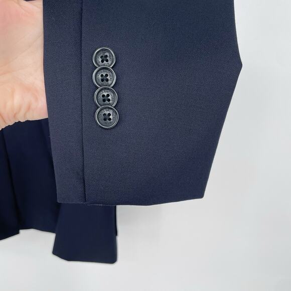 Women’s Brooks Brothers 346 Navy Blue Blazer sz 6 Classic Navy 3 Button Wool - Picture 8 of 12